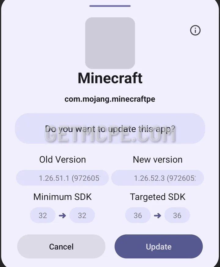 Installing over a Minecraft that came from somewhere else: the installer asks to update, then fails
