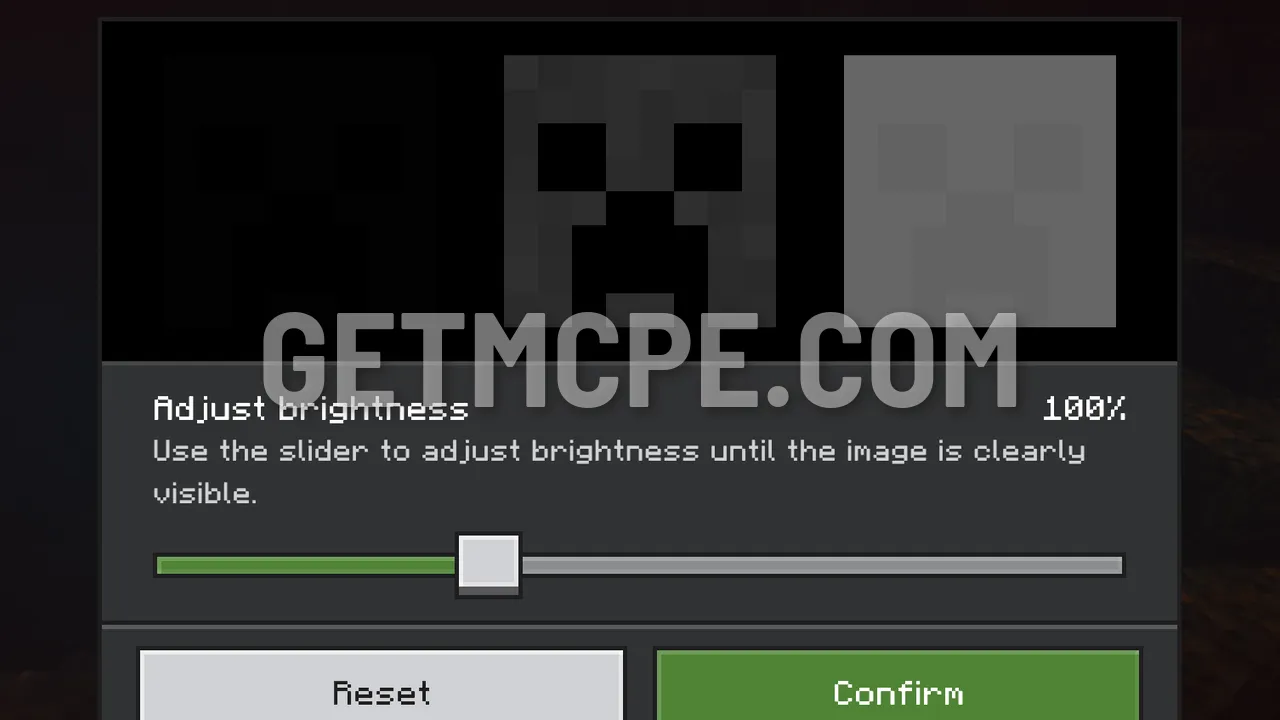 Adjust brightness at the default 100 %