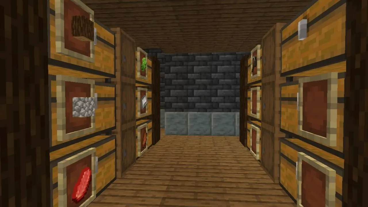 500 Days survival world: Wooden storage with sorted chests
