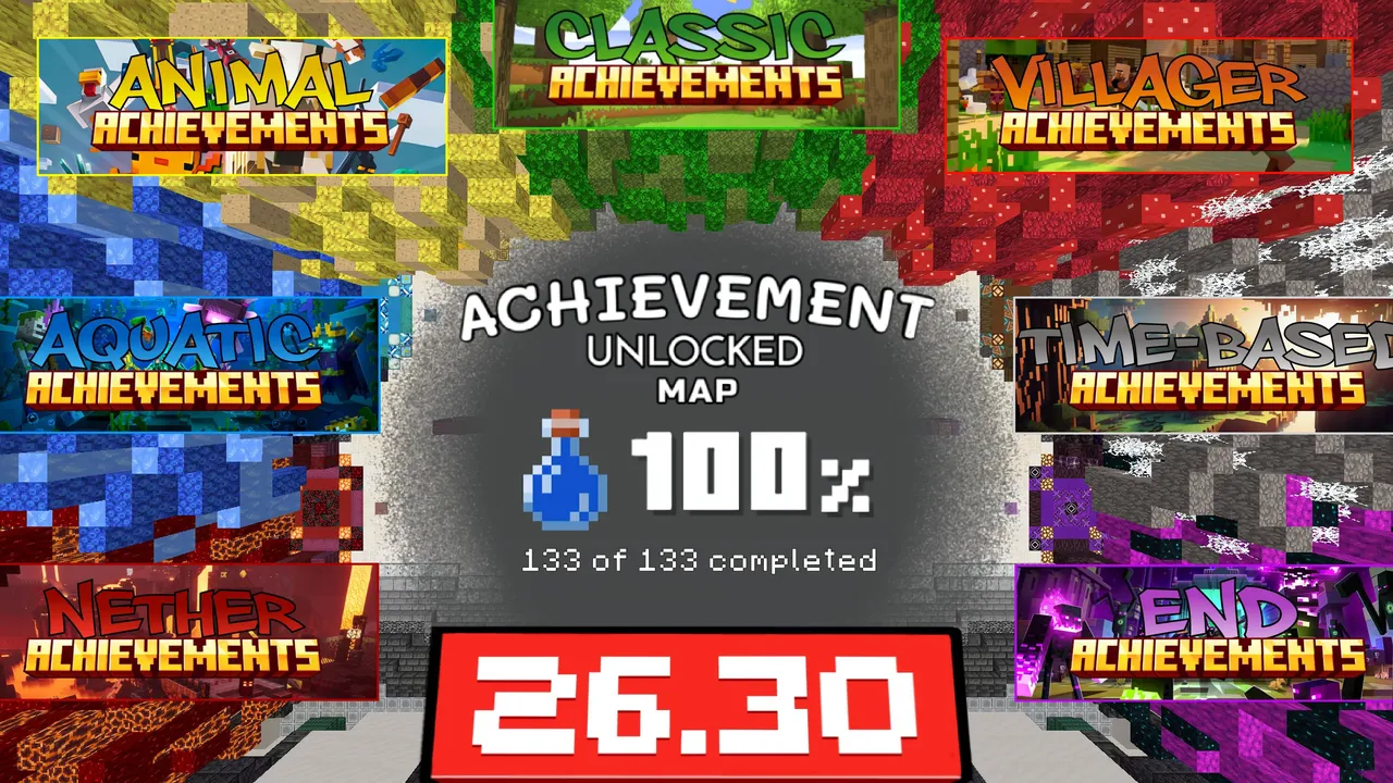 Achievement Unlocked Map for Minecraft PE: 26.30 Achievement Unlocked Map