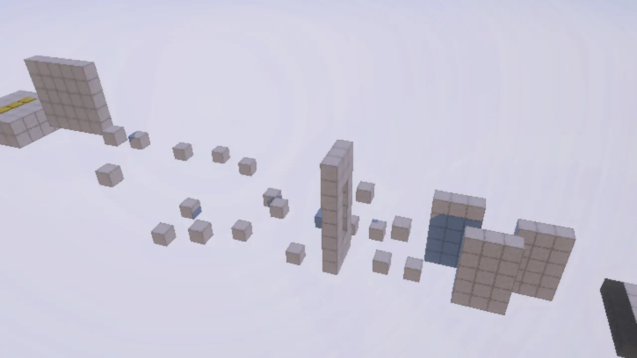 Amixi Practice map: Block structures in a sky area