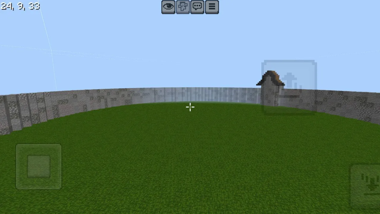 Baku's YouTuber Kit PvP map: Arena with grass and stone walls