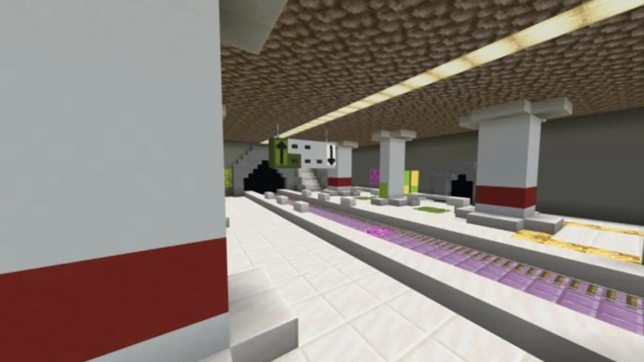 Battle Kaisen map for Minecraft PE: The Station Arena