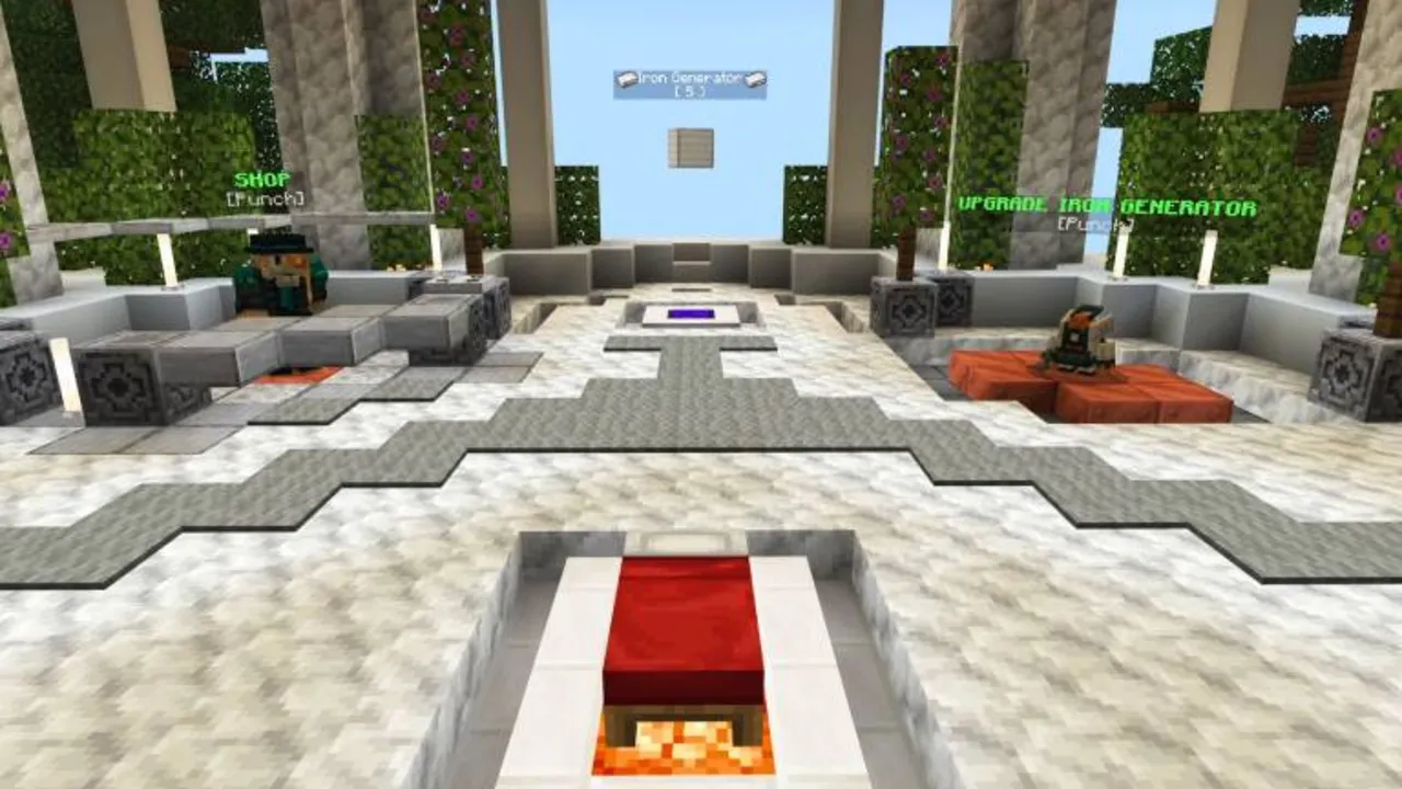 Bedwars Mini-Game map: Iron generator in a bedwars arena