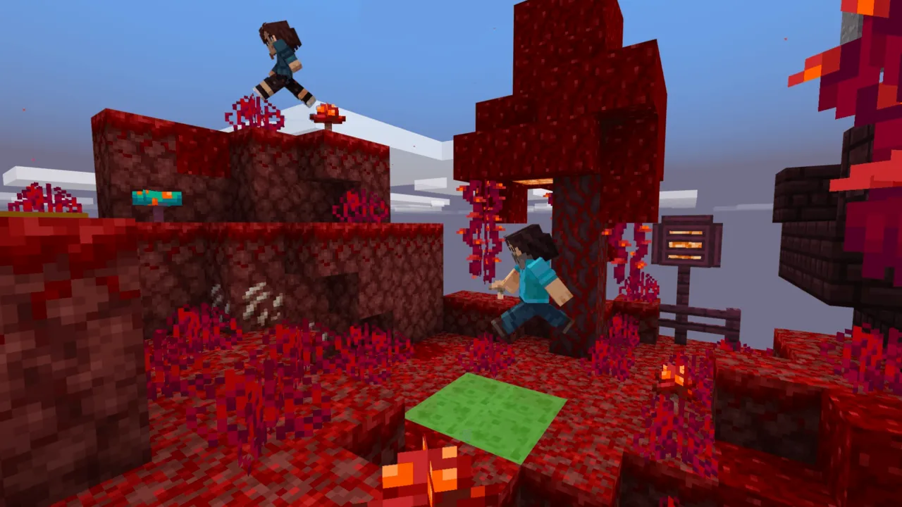 Biome Spiral Parkour map: Crimson Forest