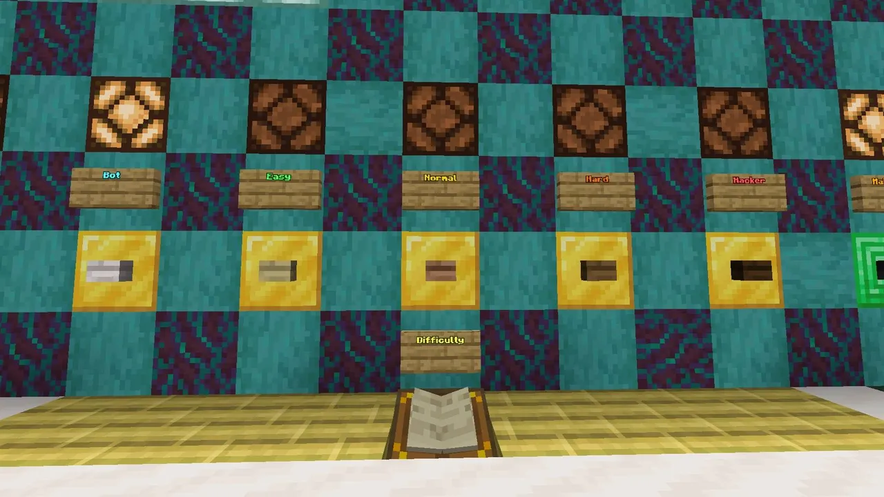 BladeX PvP Practice Map: Difficulty selection screen with bot options