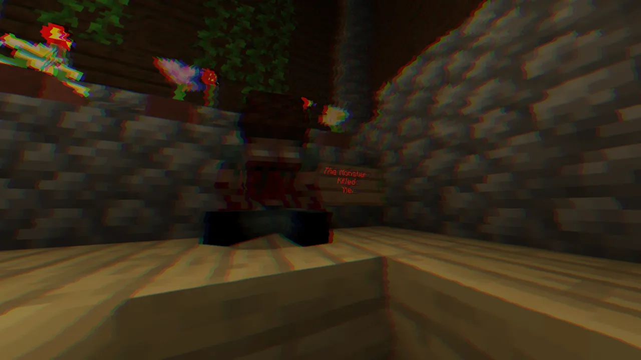 Death Mansion map for Minecraft PE: Monster killed in dark room