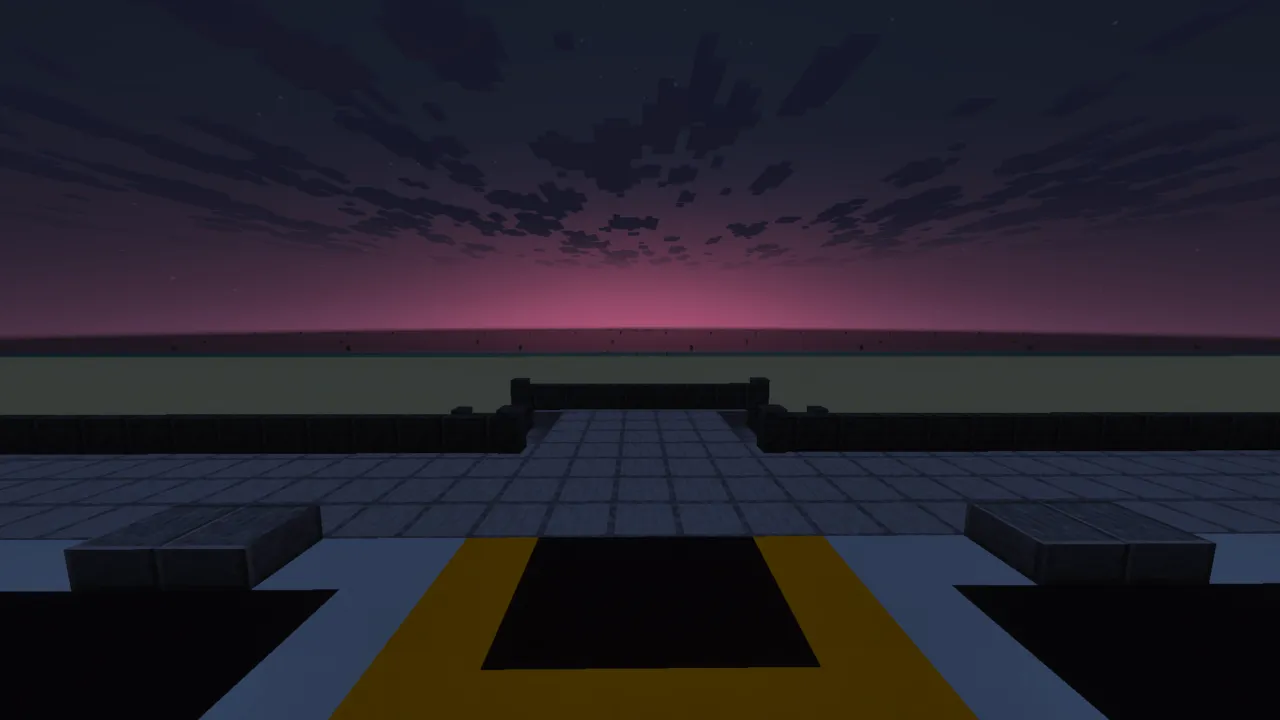 FNaF Silvia map: Night sky over a paved path