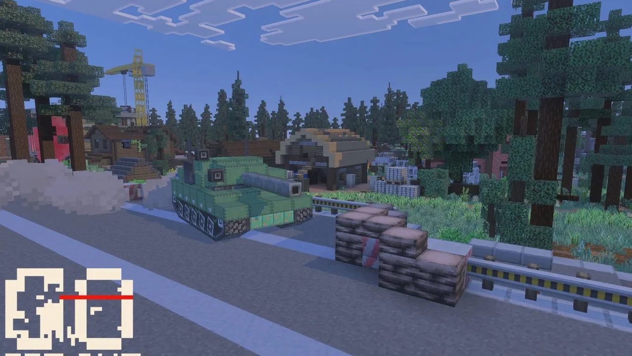 GO - Get Out map: Tank on road near trees