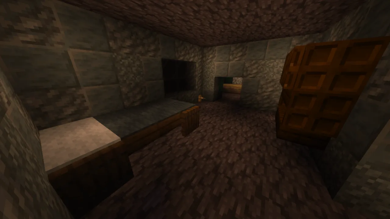 Granny - Multiplayer map: Wooden door in stone room