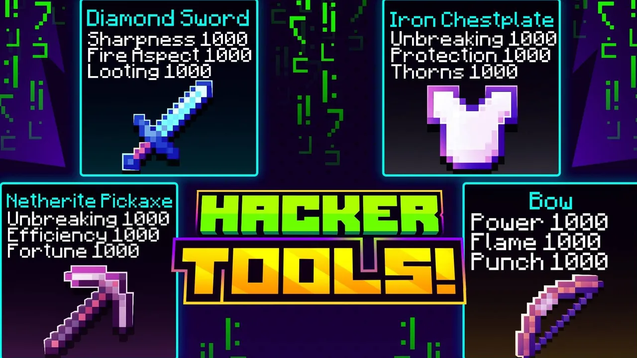 Hacker Tools map for Minecraft PE: cover art