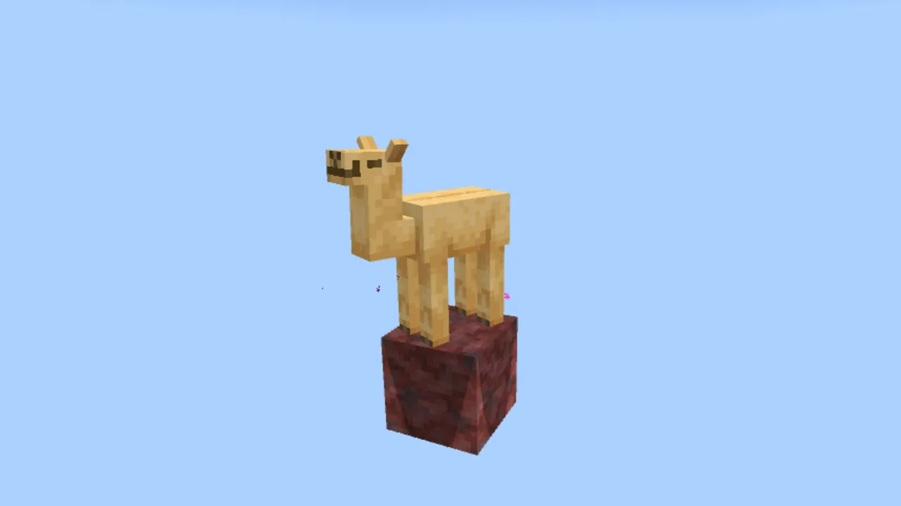HardCore One Block map for Minecraft PE: Llama statue on a pedestal