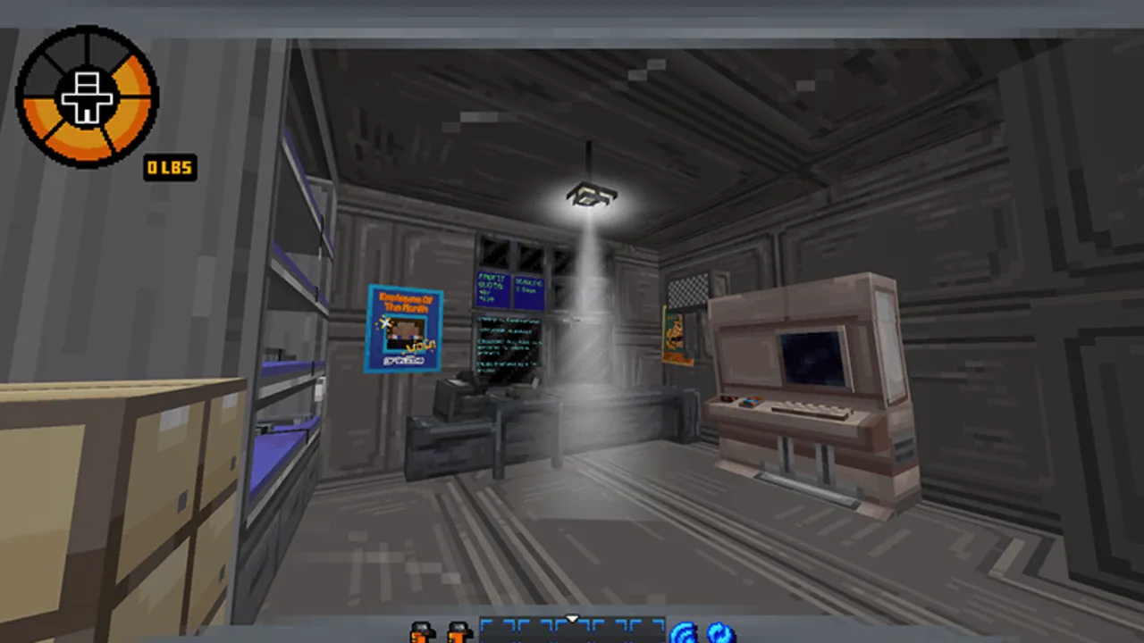 LethalCraft map: Mansion interior with glowing light