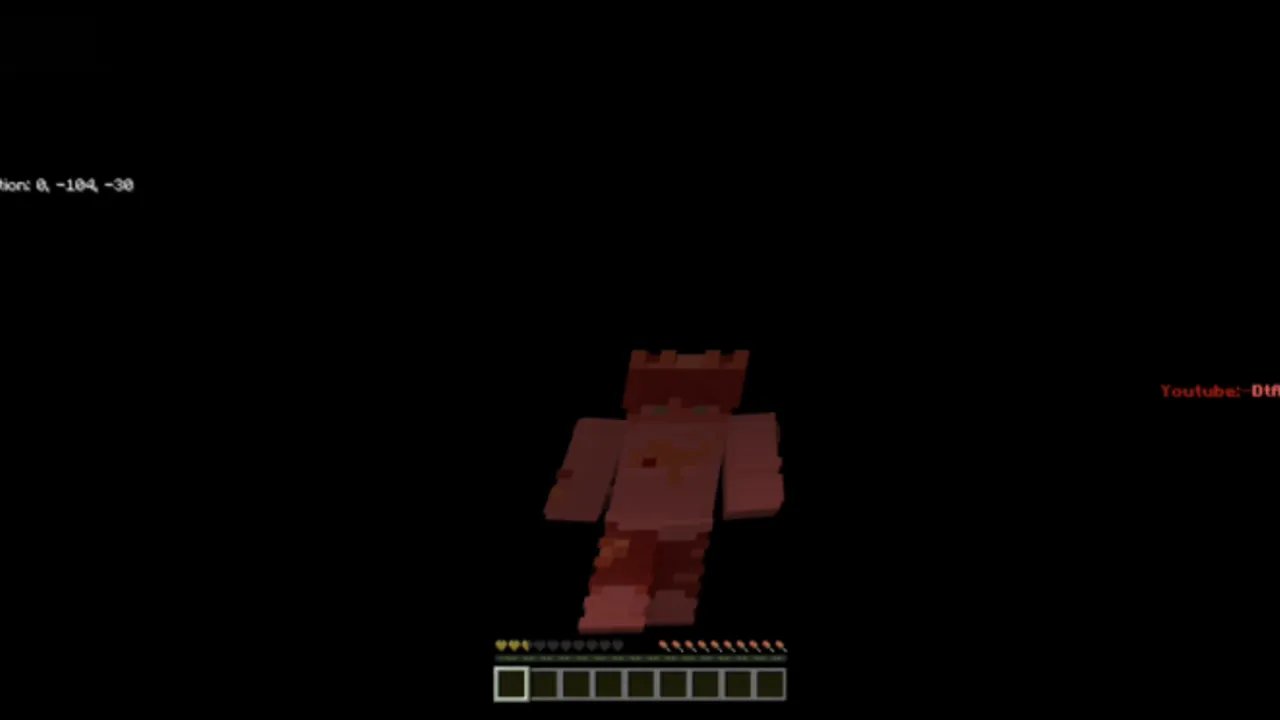 Lucky One Block map: Player in dark with red armor