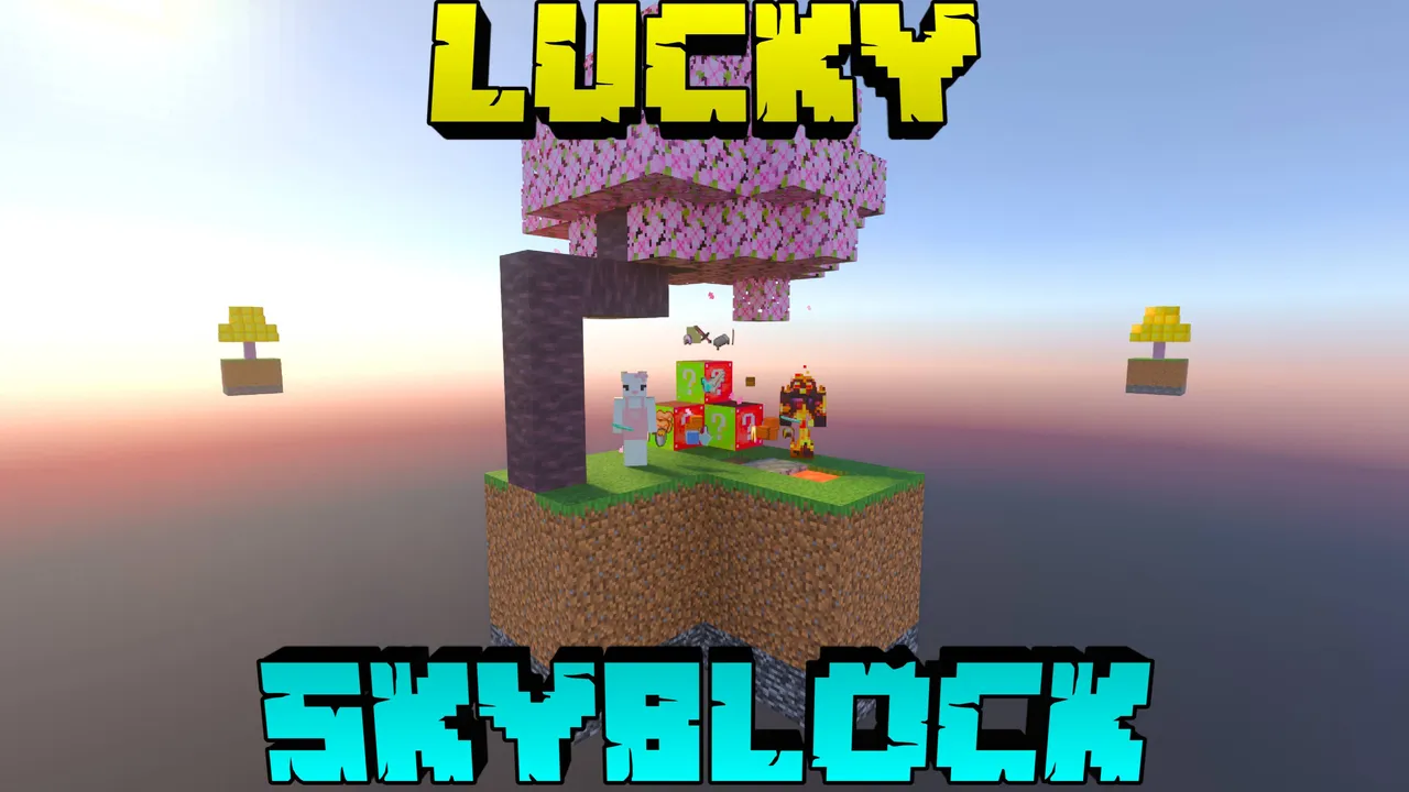 Lucky Skyblock V5 map for Minecraft PE, screenshot 1