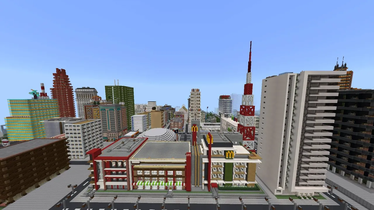Marvis City LITE map: City with tall buildings and tower