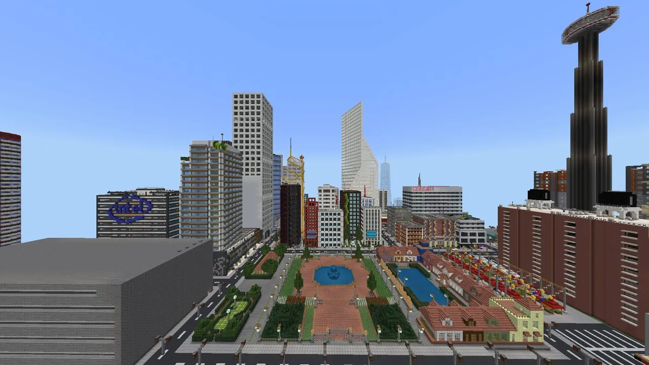 Marvis City LITE map: City with tall buildings and a central square
