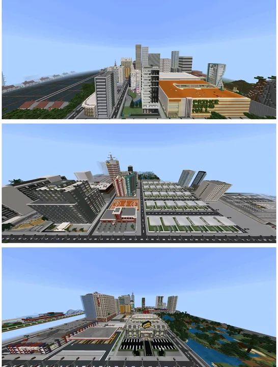 Marvis City map: Nine districts, each with its own style and buildings