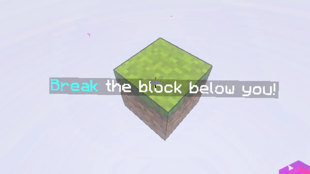 MultiPlayer One Block map: Break the block below you