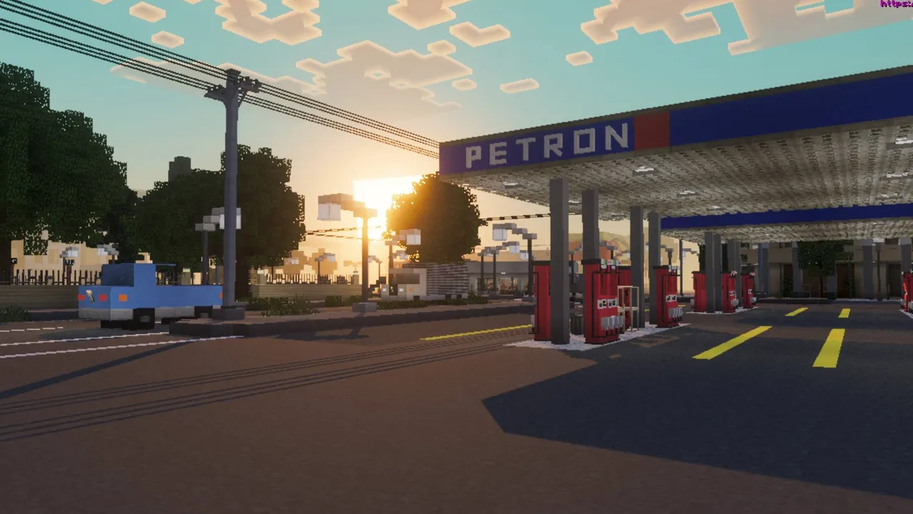 New Clark City map: Petron gas station at sunset
