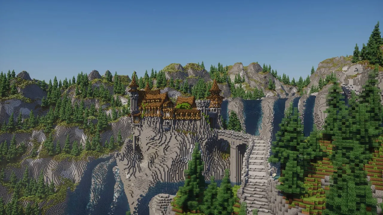 Old Fallen Castle map: A giant castle set into a cliff face
