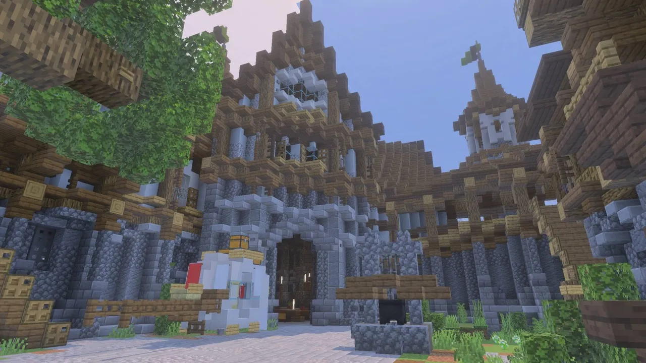Old Fallen Castle map: Castle with waterfalls and trees