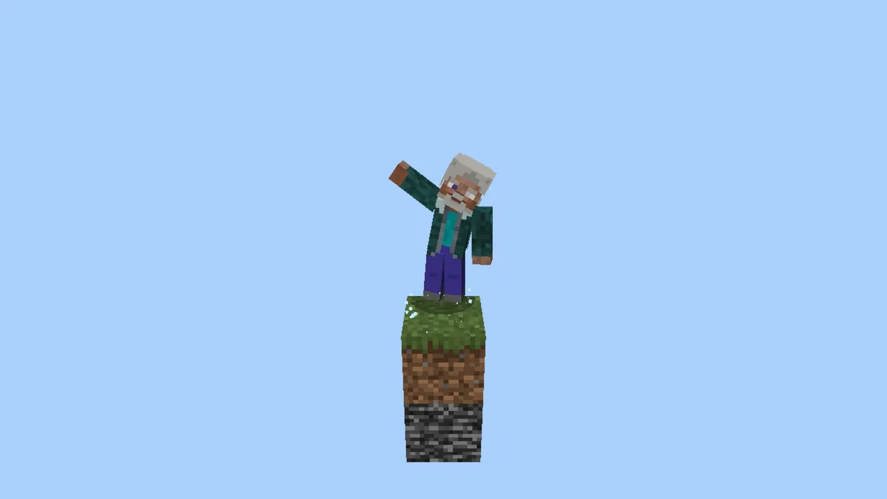 One Block + by MintStudios map: The main block is protected to avoid failures
