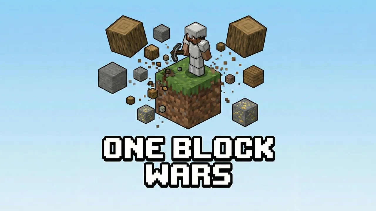 One Block Wars  -The Ultimate PvP Skyblock Map- map for Minecraft PE, screenshot 1