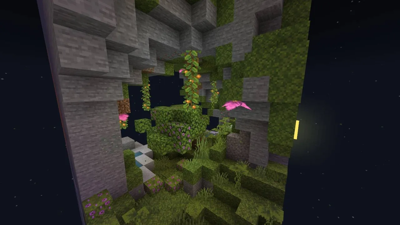 One chunk map: Small chunk with flowers and vines