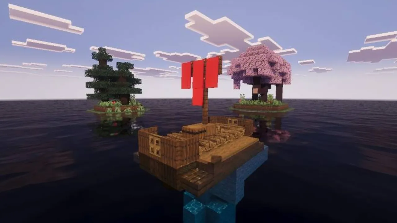 Only Raft World 100 Days Survival map for Minecraft PE: 100 Days Survival Raft