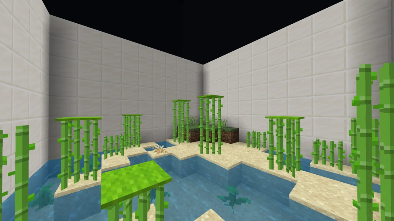 Parkour A Map: Bamboo in water with stone walls