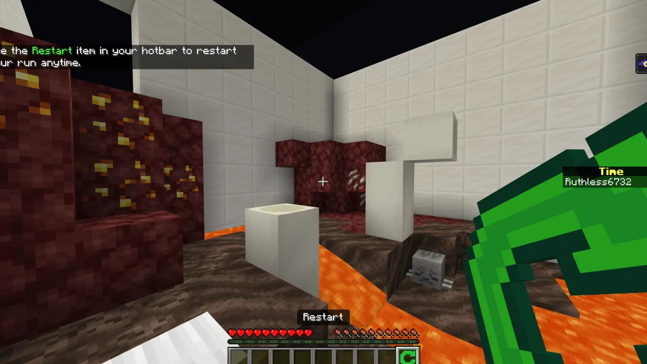 Parkour A Map for Minecraft PE: Timer and Restart Item