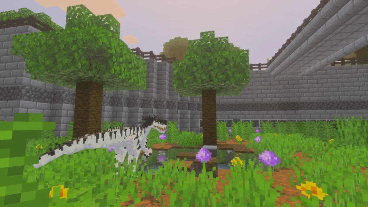 Prehistoric Park Full Edition map: Dinosaur in grassy area with trees