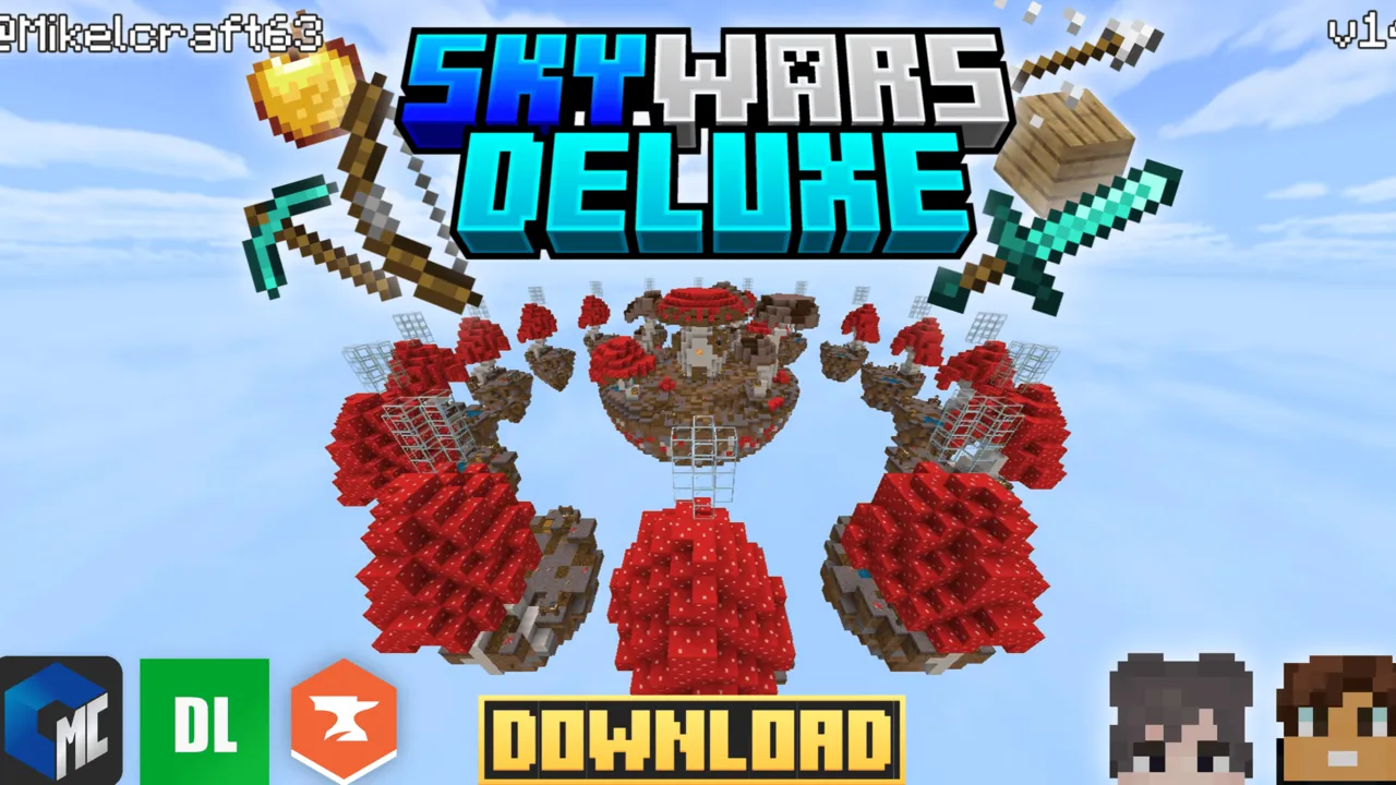 SkyWars Deluxe map for Minecraft PE: cover art