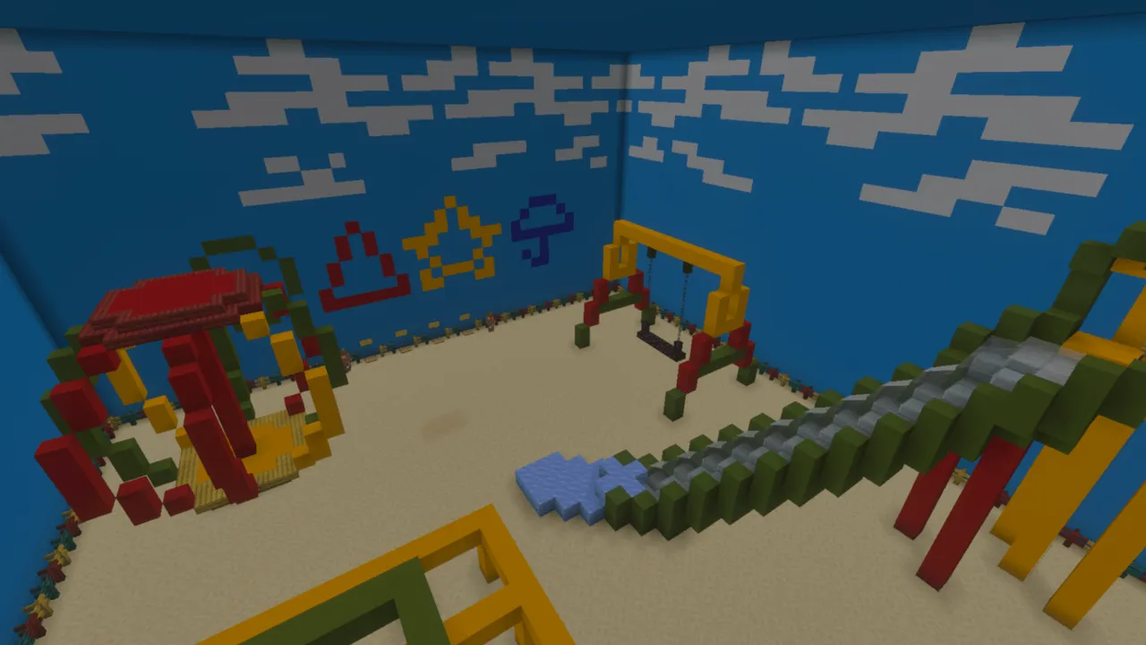 Squid Game map: Playground with shapes and slide