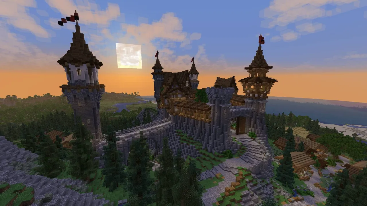 Stonehill Castle map: Stone castle with towers and forest