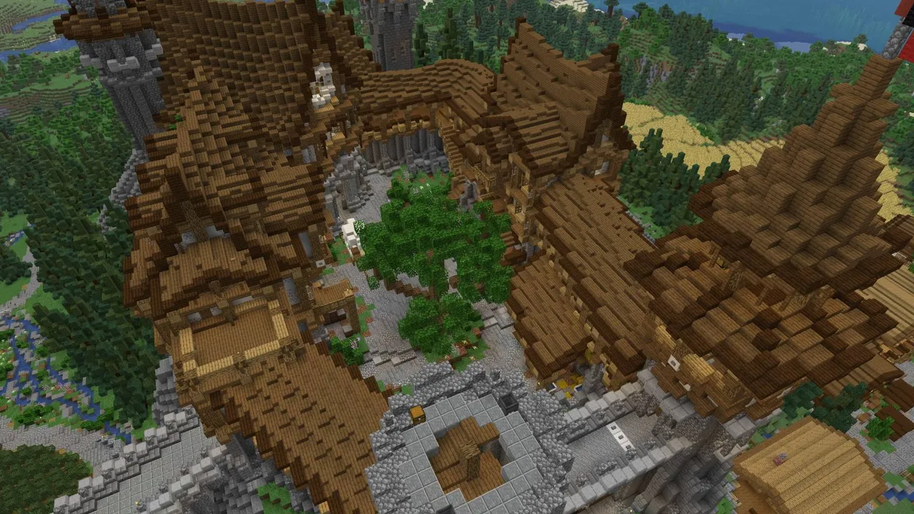 Stonehill Castle map: Stone castle with towers and trees