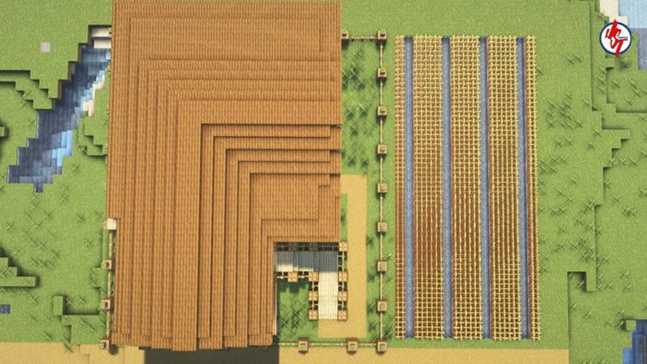 Survival Filo House #26 map: House with farm and village nearby