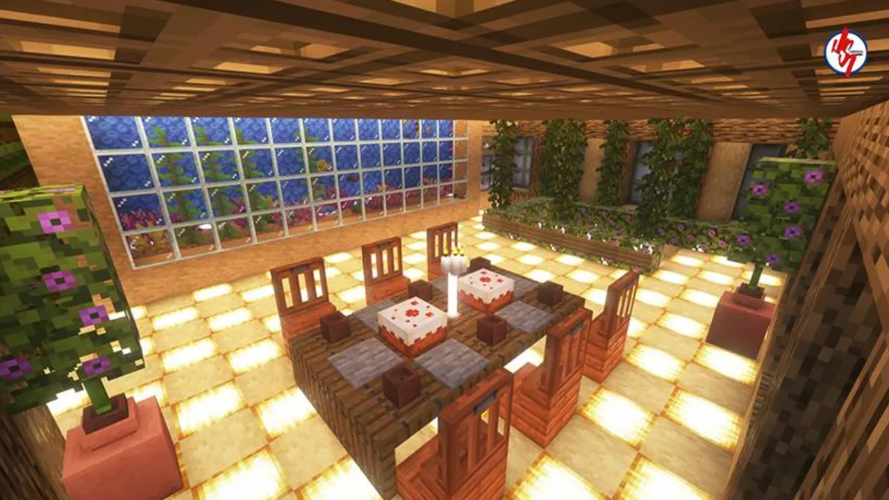Survival Filo House #26 map: Wooden dining table with chairs and candles