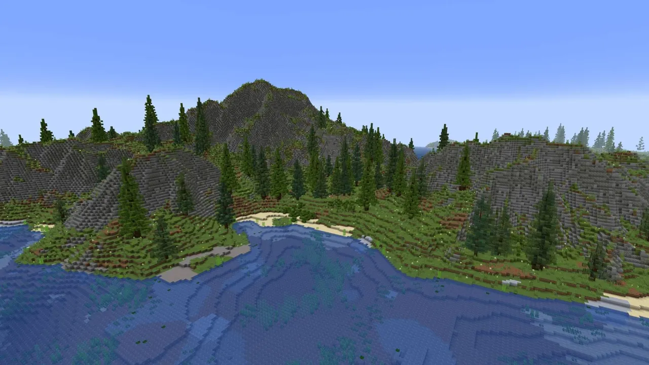 Survival Island map: Island with trees and water