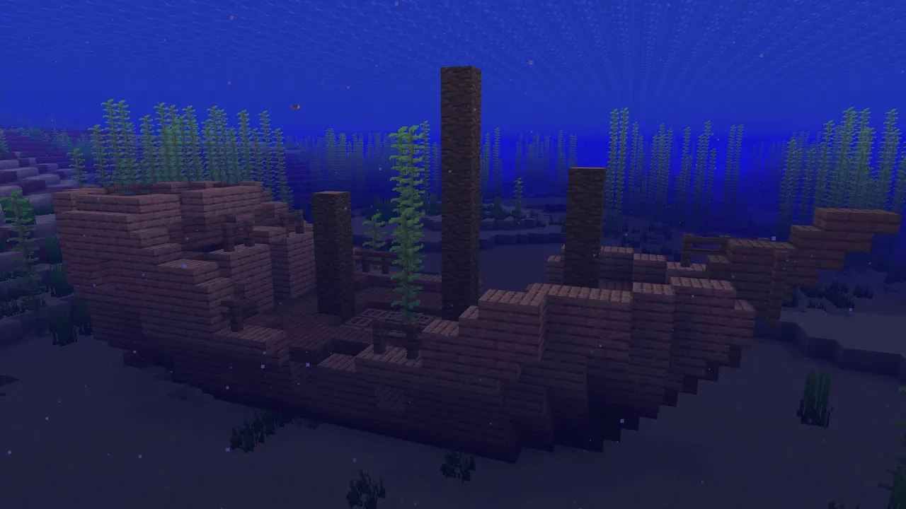 Survival Island map: Underwater ruins with sea grass