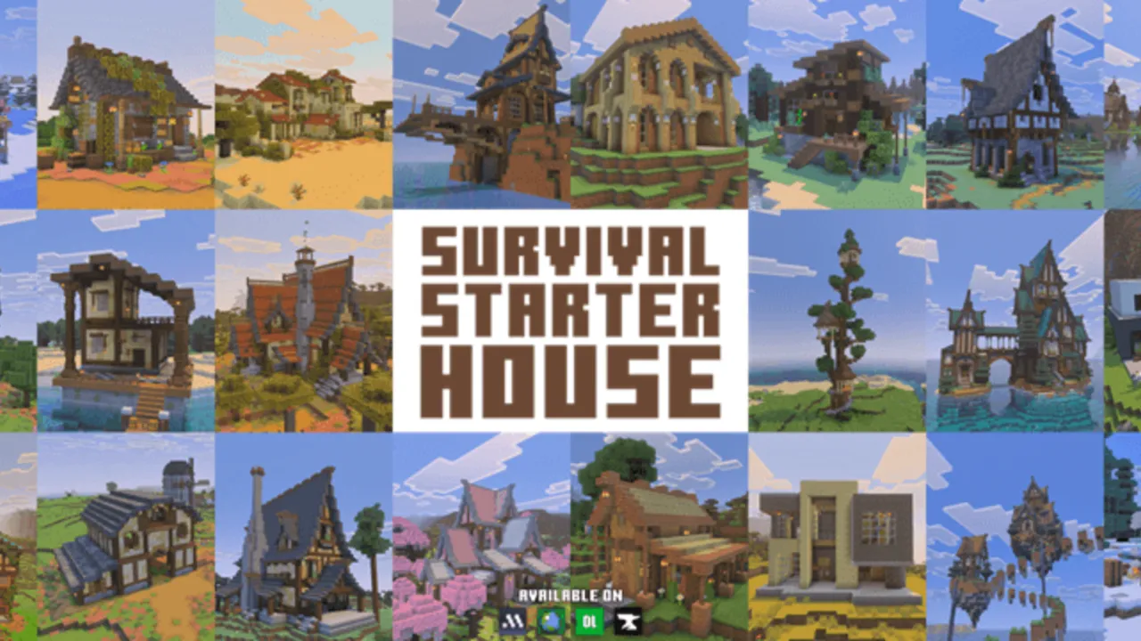 Survival Starter House map for Minecraft PE: cover art