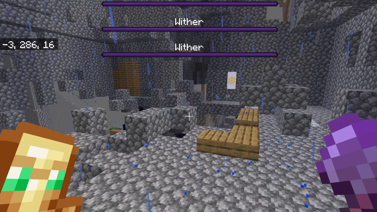 Unstable SMP Map for Minecraft PE: Wither boss fight in a stone room