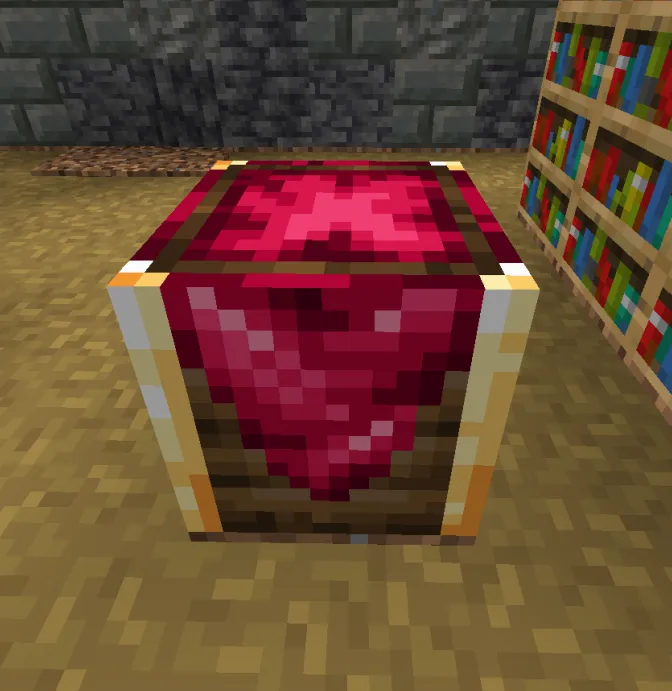 A Magic Way addon: Red crystal block in a room