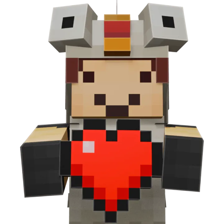 Actions & More addon for Minecraft PE: Player holding a heart item