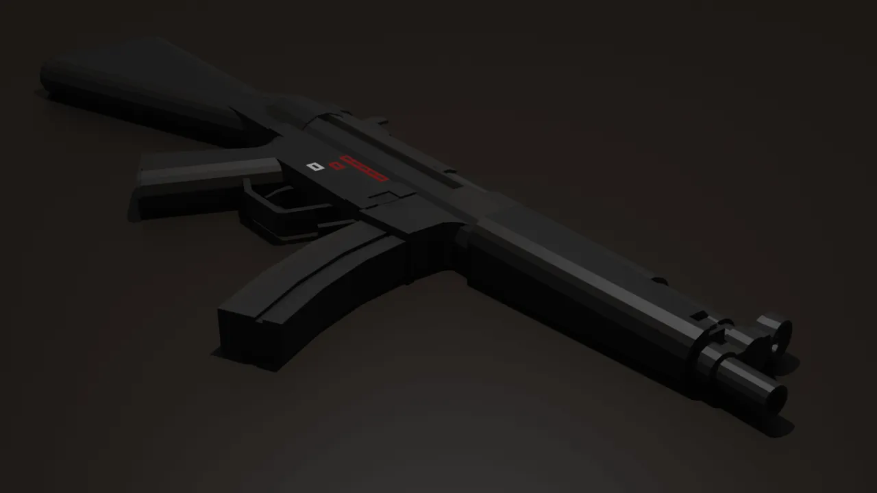 ActualGuns 3D addon: Black gun with red markings