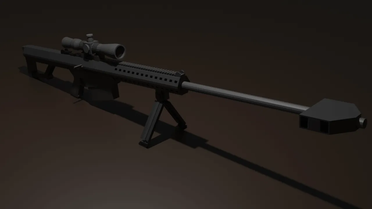 ActualGuns 3D addon: Black sniper rifle with scope