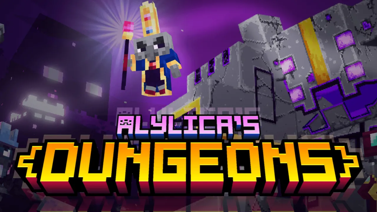 Alylica's Dungeons addon for Minecraft PE: cover art