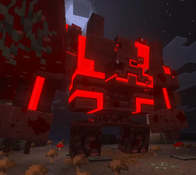 Alylica's Dungeons addon: Red glowing boss in dark night