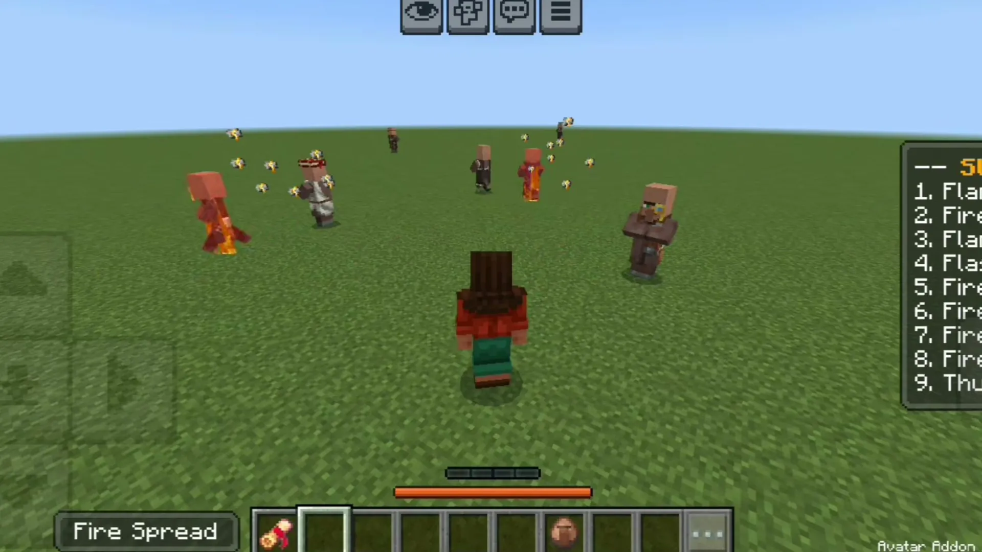Avatar addon: Player with fire abilities in game